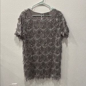 Dress Forum Gray Short Sleeve Dress